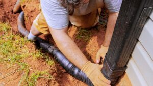 Downspouts and Drainage NVA Landscaping